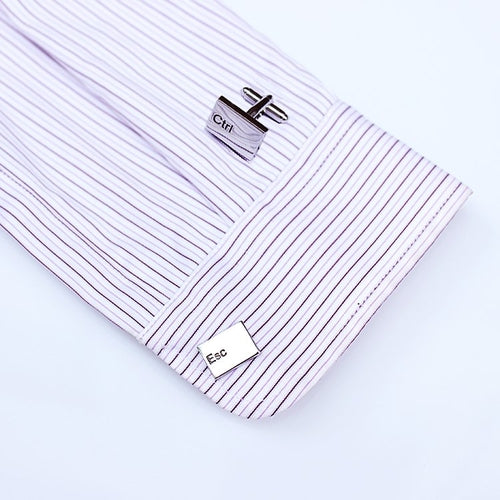 Silver Ctrl and Esc Button Cuff Links
