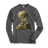 Van Gogh Skull of a Skeleton With Burning Cigarette 1886 Long Sleeve Shirt- 5 Colors