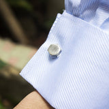 Silver Screw Cuff Links