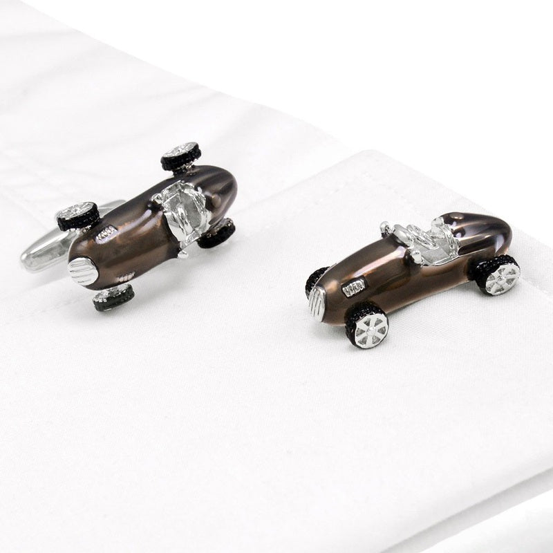 Bronze & Silver Classic Car Cuff Links