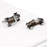 Bronze & Silver Classic Car Cuff Links