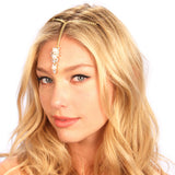 Rhinestone & Pearl Tikka Chain Headpiece