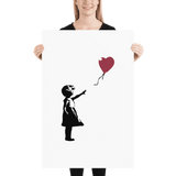 Banksy the Girl With a Red Balloon Artwork Poster