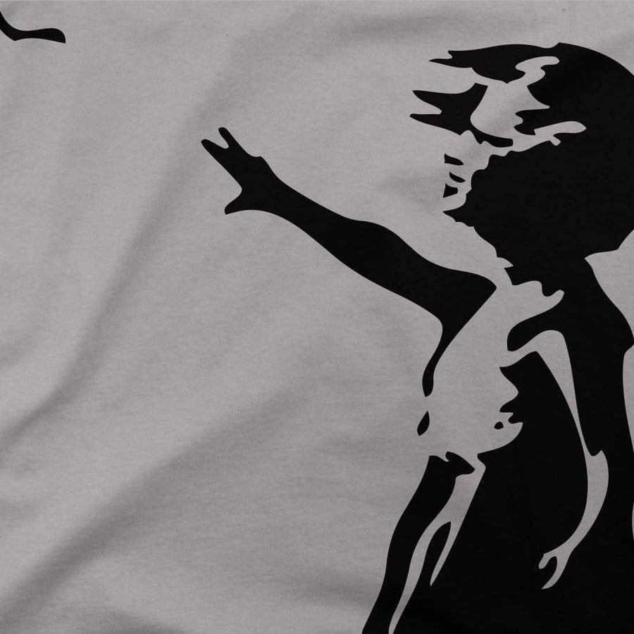 Men's, Women's, or Youth Banksy the Girl With a Red Balloon Artwork T-Shirt- Various Colors