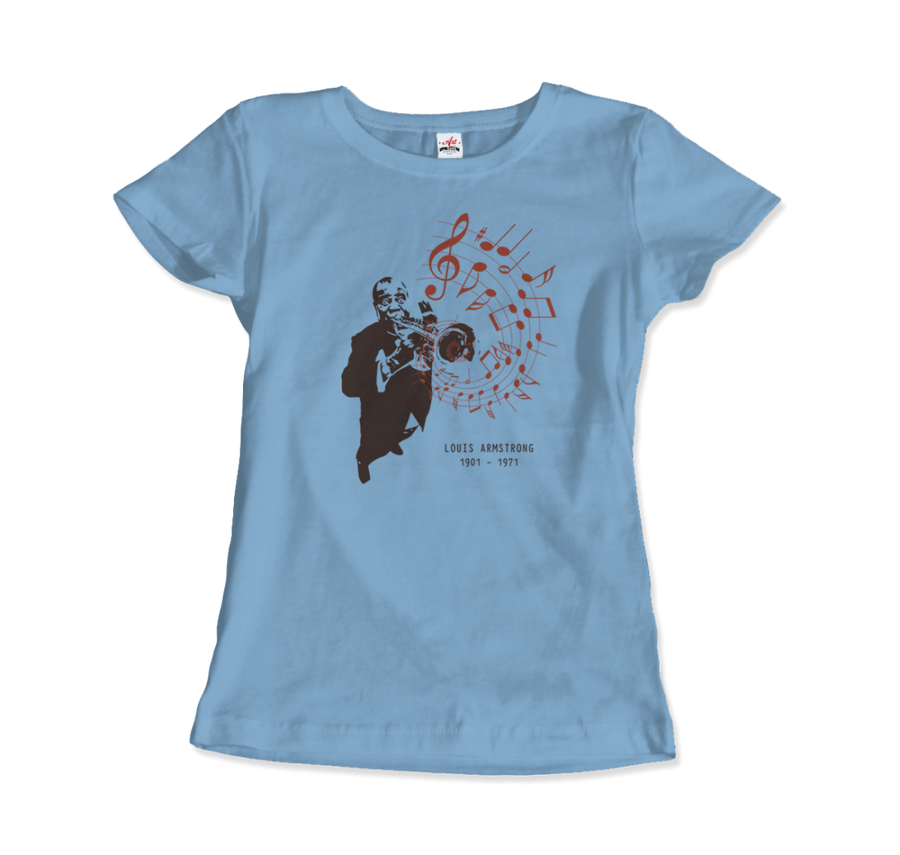 Men's or Women's Louis Armstrong (Satchmo) Playing Trumpet T-Shirt- Various Colors