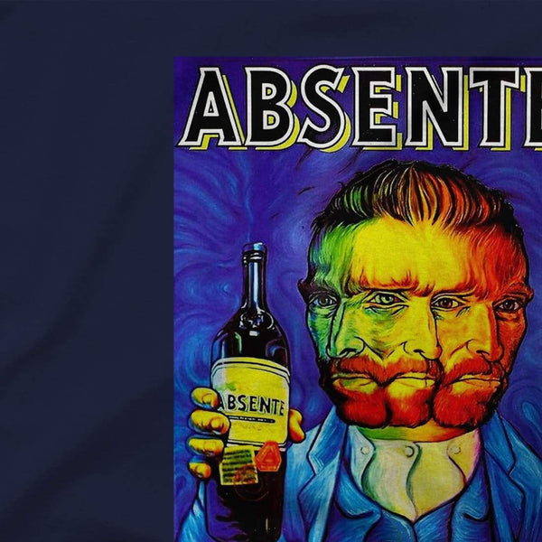 Men's, Women's, or Youth Absente, Vintage Absinthe Liquor Advertisement With Van Gogh T-Shirt- 6 Colors