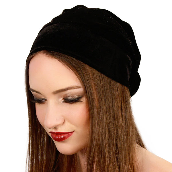 Velvet Slouch Beanie- 2 Colors