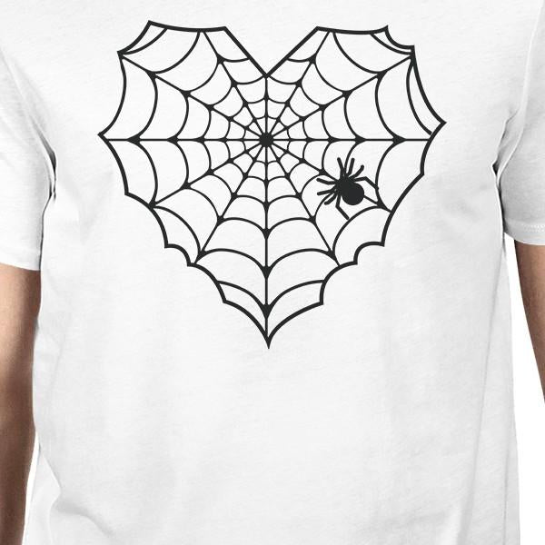 Heart Spider Web T-Shirt- White