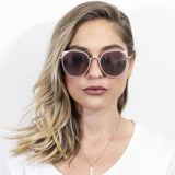 HERSHEY | A17 - Women's Flat Lens Metal Frame Cat Eye Sunglasses
