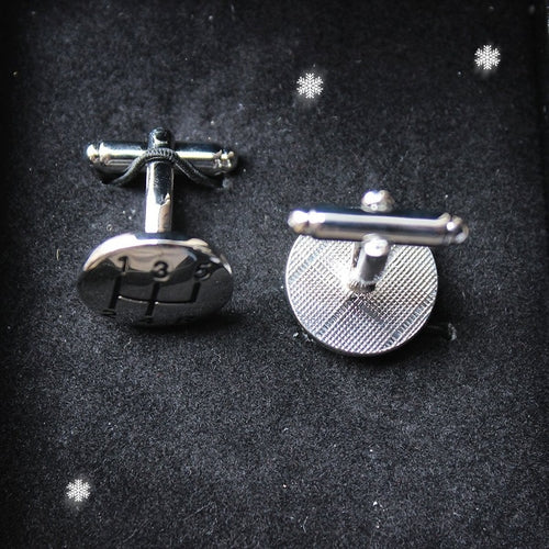 Silver Manual Transmission Cuff Links
