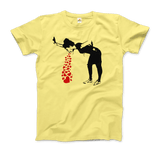 Men's, Women's, or Youth Banksy Lovesick Girl Throwing Up Hearts Artwork T-Shirt- 7 Colors