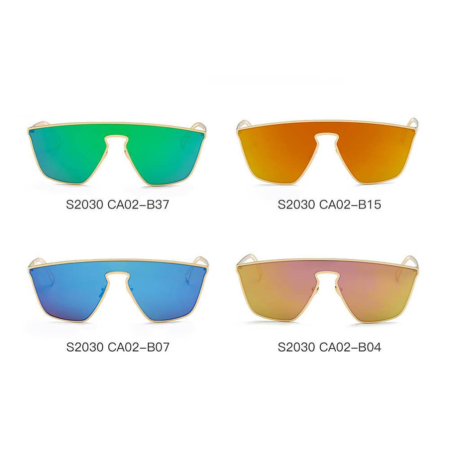 BEVERLY Square Futuristic Flat Lens Sunglasses