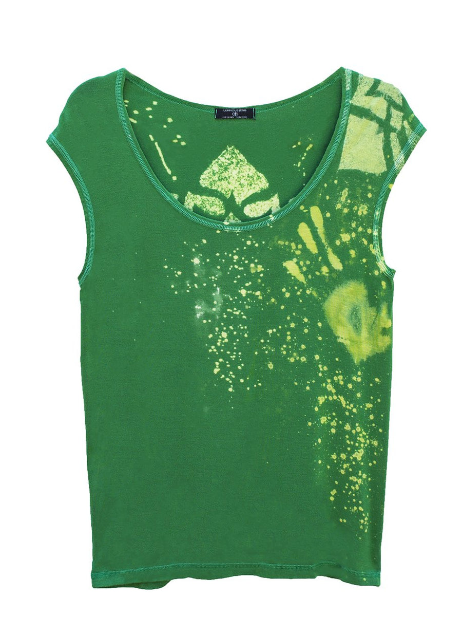Star Yantra Yoga Tee Shirt Ohm Aspen Green