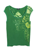 Star Yantra Yoga Tee Shirt Ohm Aspen Green