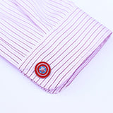 Captain America Shield Cuff Links on cuff
