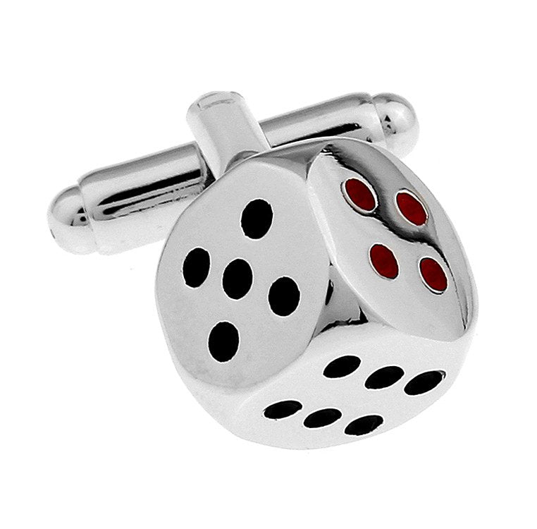 Silver Dice Cuff Links