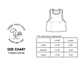 Meh Heart Cropped Pocket-Size Print Women's Tank Top- White