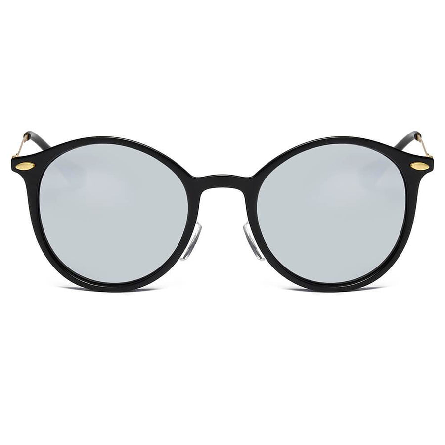 DEWITT Retro Horn Rimmed Keyhole Bridge Round Sunglasses- 4 Colors