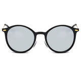 DEWITT Retro Horn Rimmed Keyhole Bridge Round Sunglasses- 4 Colors
