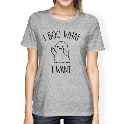 I Boo What I Want Ghost Women's T-Shirt- Heather Grey