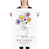 Pablo Picasso Hands With Flowers 1958 Artwork Poster