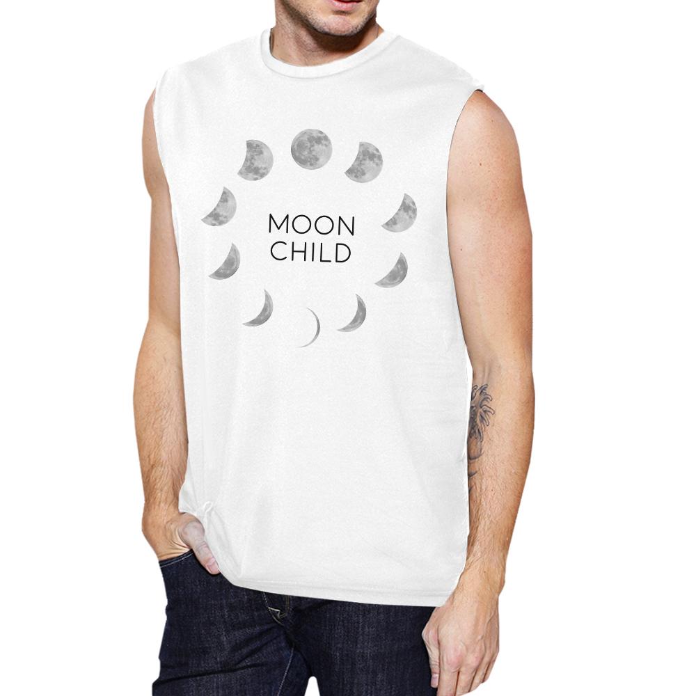 Moon Child Muscle Tee- White