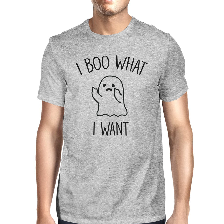I Boo What I Want Ghost T-Shirt- Heather Grey