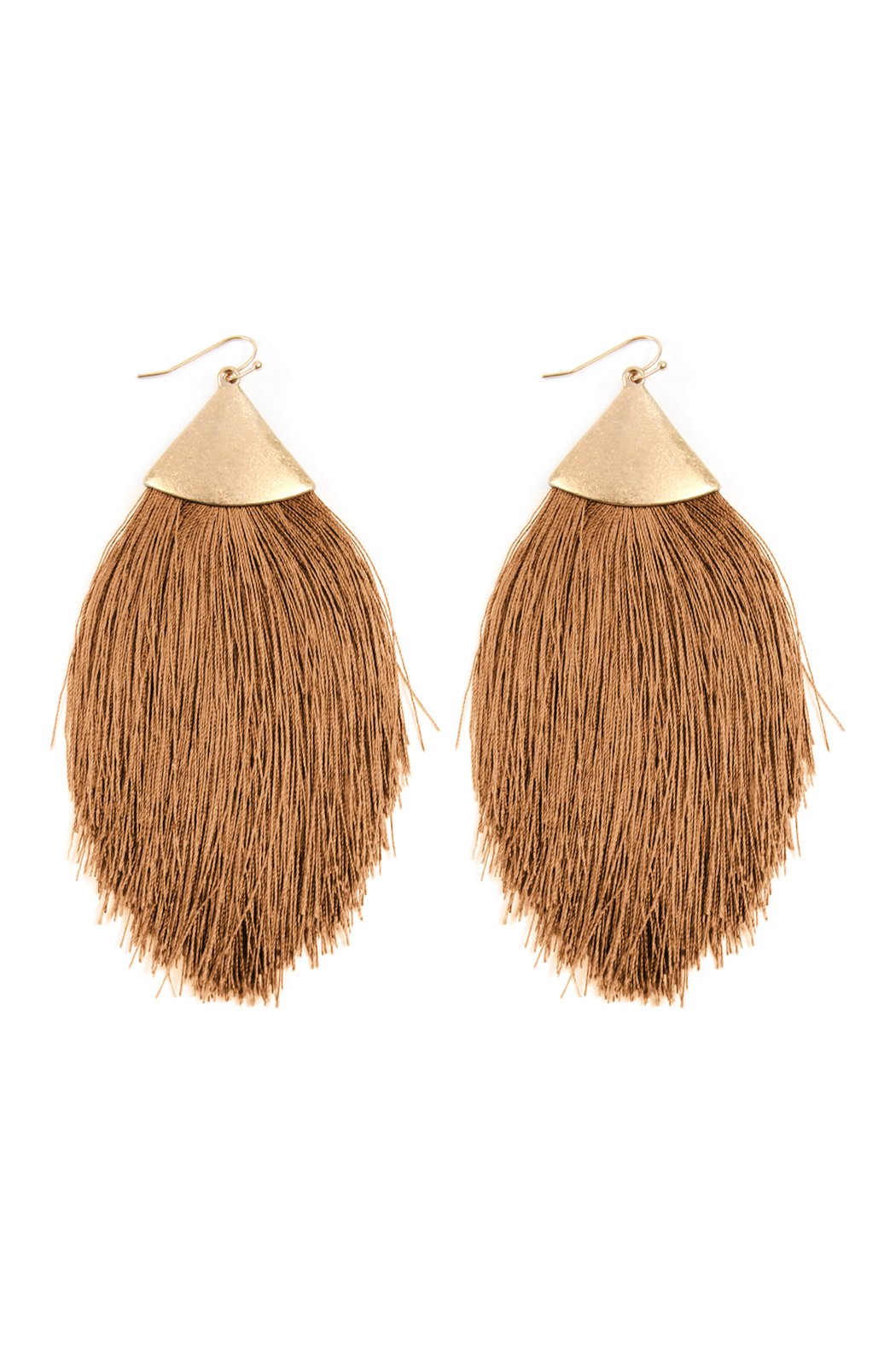 Oversized Tassel Drop Earrings- 6 Colors