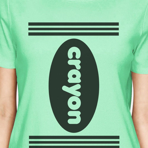 Crayon Women's T-Shirt- Mint