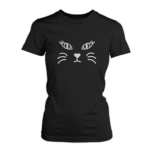 Kitty Cat Women's T-Shirt- Black