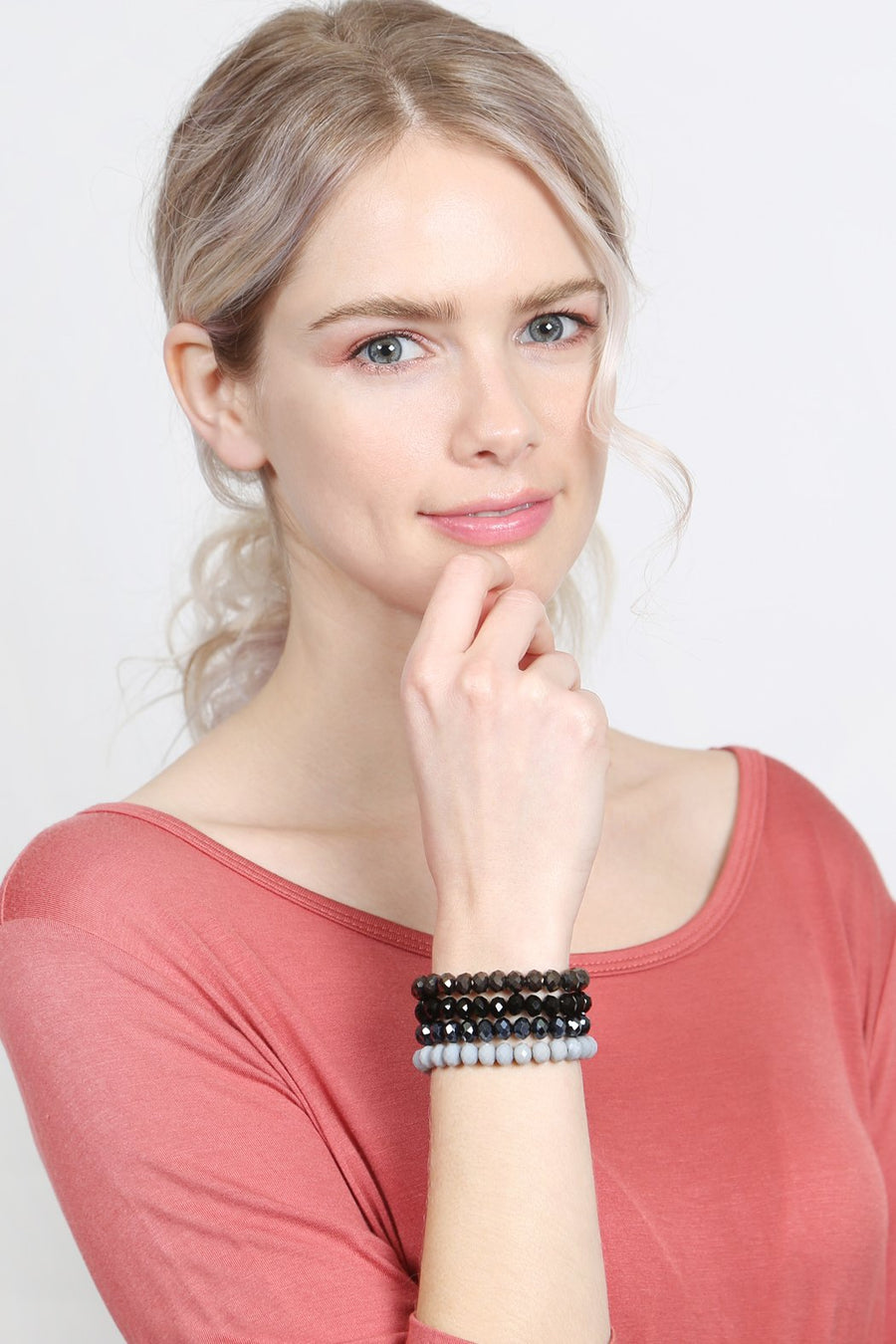 Crystal Beaded Stretch Bracelets- 7 Colors