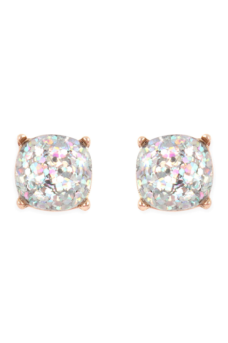 Glitter Epoxy Stud Earrings- 8 Colors