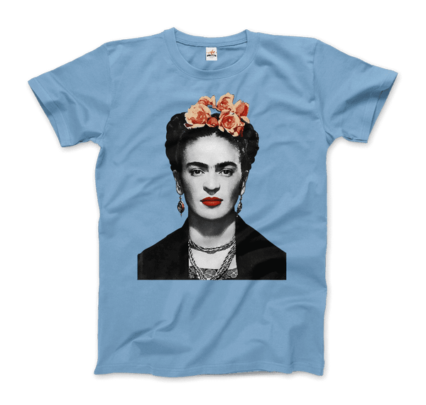 Men's & Women's Frida Kahlo With Flowers Poster Artwork T-Shirt- 6 Colors