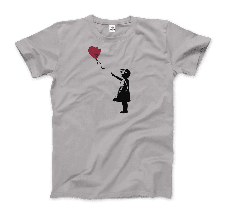 Men's, Women's, or Youth Banksy the Girl With a Red Balloon Artwork T-Shirt- Various Colors
