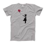 Men's, Women's, or Youth Banksy the Girl With a Red Balloon Artwork T-Shirt- Various Colors