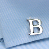 Silver Initial Cuff Links- Customizable