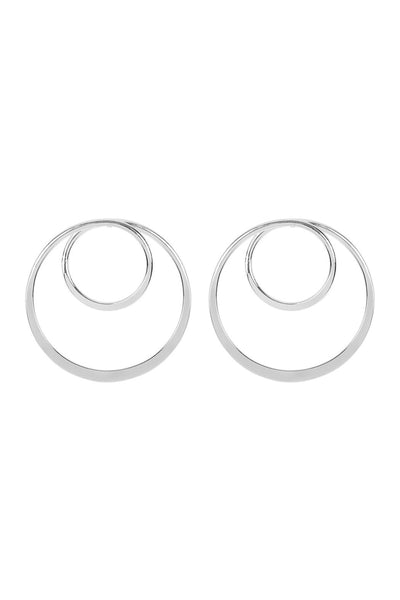 Double Hoop Post Earrings- 3 Colors