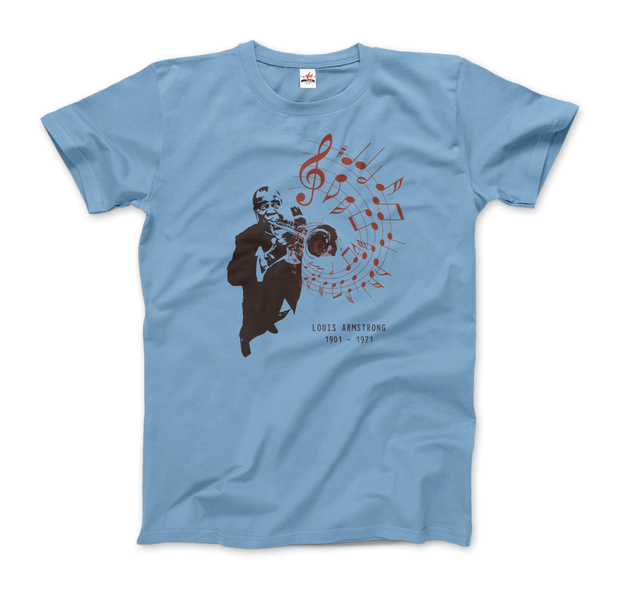 Men's or Women's Louis Armstrong (Satchmo) Playing Trumpet T-Shirt- Various Colors
