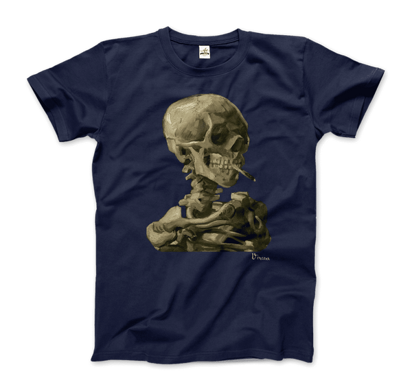 Men's & Women's Van Gogh Skull of a Skeleton With Burning Cigarette 1886 T-Shirt- 5 Colors