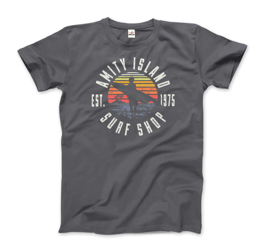 Men's or Women's Amity Island Surf Shop, Jaws T-Shirt- Various Colors