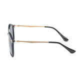 DEWITT Retro Horn Rimmed Keyhole Bridge Round Sunglasses- 4 Colors