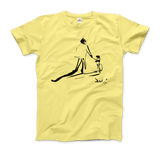 Men's or Women's Salvador Dali Sketch, Childhood With Father Riding a Bike 1971 T-Shirt- Various Colors