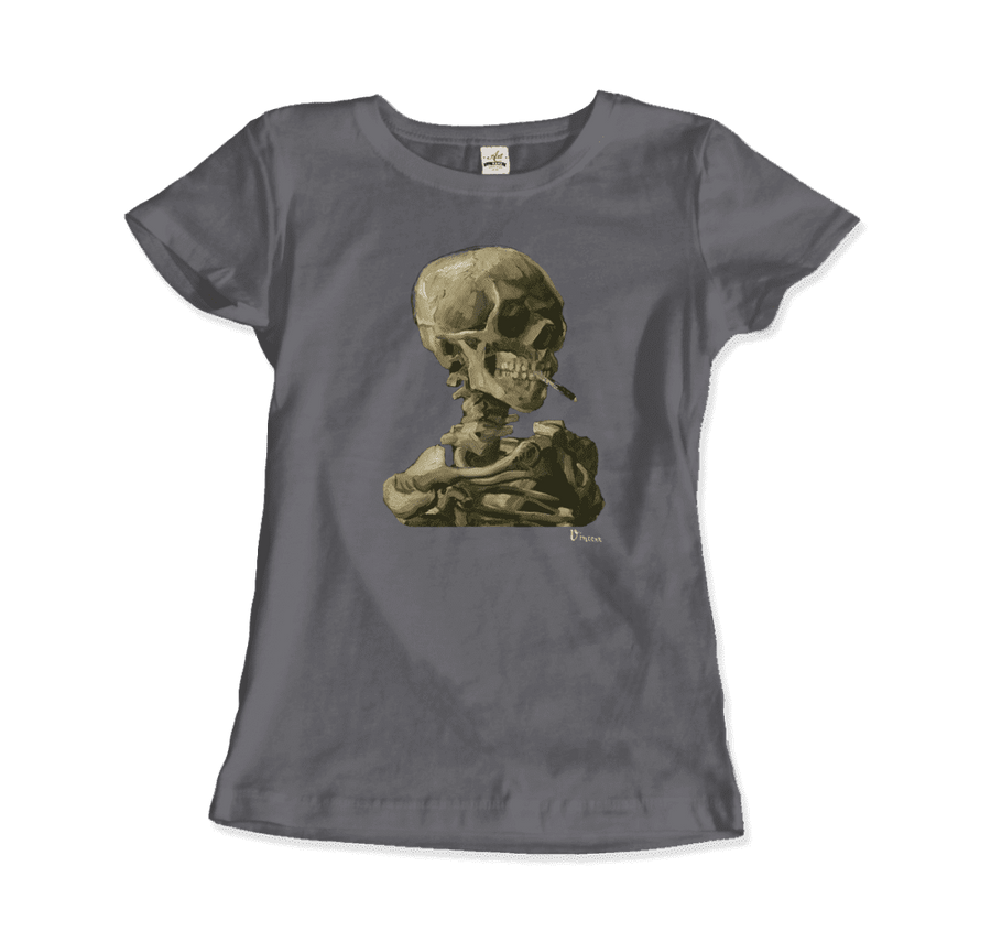 Men's & Women's Van Gogh Skull of a Skeleton With Burning Cigarette 1886 T-Shirt- 5 Colors