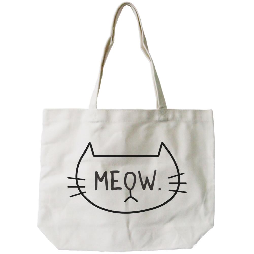 Meow Tote Bag- Natural