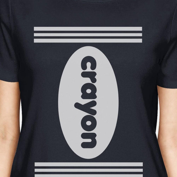 Crayon Women's T-Shirt-  Navy