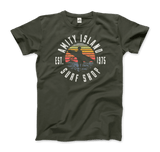 Men's or Women's Amity Island Surf Shop, Jaws T-Shirt- Various Colors