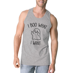I Boo What I Want Ghost Tank Top- Heather Grey