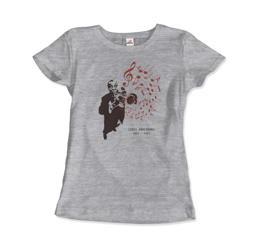 Men's or Women's Louis Armstrong (Satchmo) Playing Trumpet T-Shirt- Various Colors