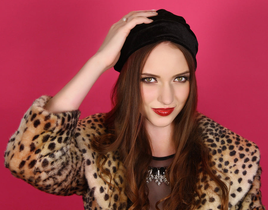 Velvet Slouch Beanie- 2 Colors