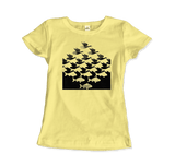 Women's MC Escher Sky and Water I Art T-Shirt- Various Colors